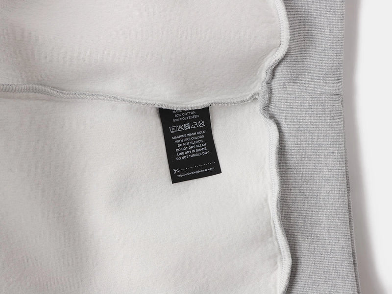 GSM BOXY CROPPED FIT 'GRAY' ZIP-UP HOODIE
