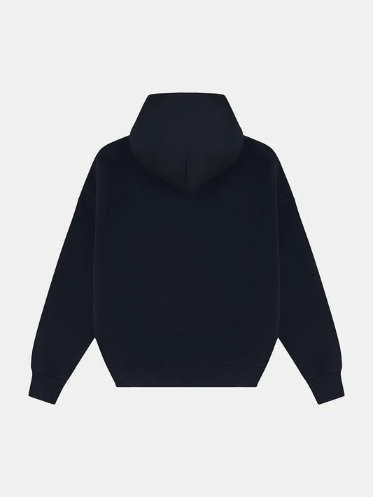 BOXY CROPPED FIT 'NAVY' HOODIE