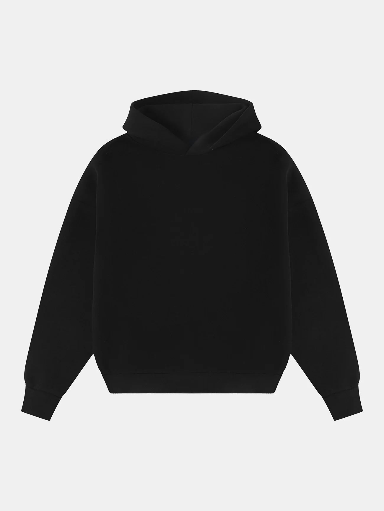 BOXY CROPPED FIT 'BLACK' HOODIE