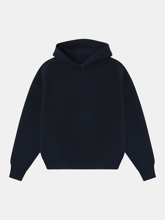 BOXY CROPPED FIT 'NAVY' HOODIE