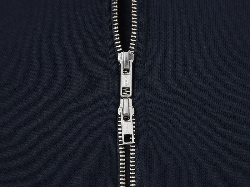 GSM BOXY CROPPED FIT 'NAVY BLUE' ZIP-UP HOODIE