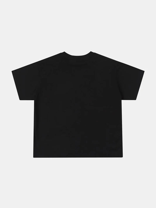 RELAXED BOXY FIT 'BLACK' T-SHIRT