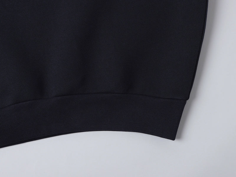 BOXY CROPPED FIT 'NAVY' CREWNECK
