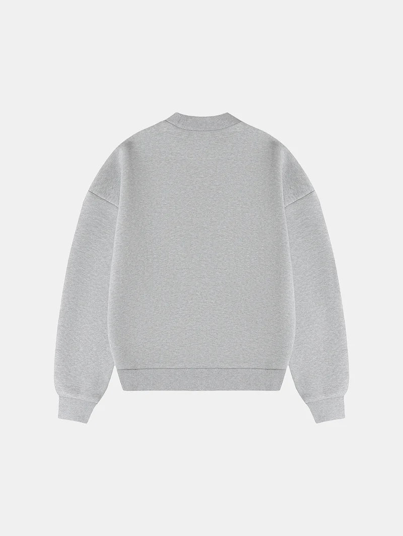 BOXY CROPPED FIT 'GRAY' CREWNECK