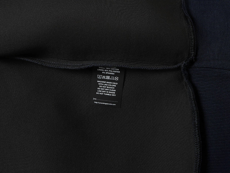 BOXY CROPPED FIT QUARTER-ZIP 'NAVY’ SWEATER