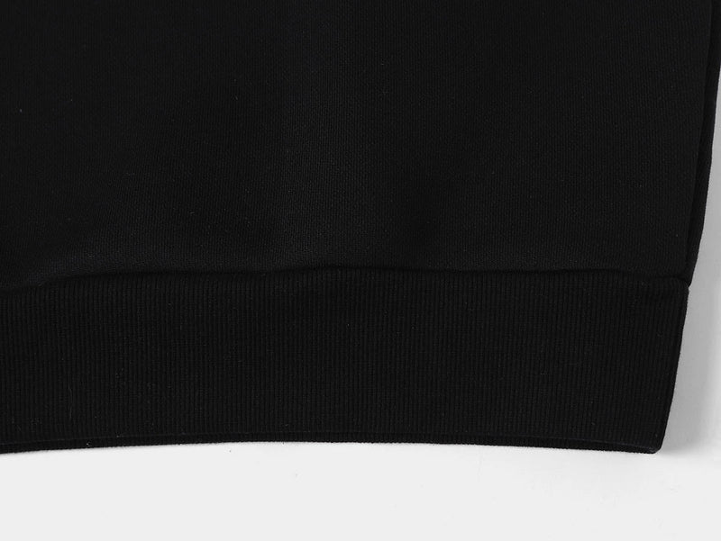 BOXY CROPPED FIT QUARTER-ZIP 'BLACK’ SWEATER